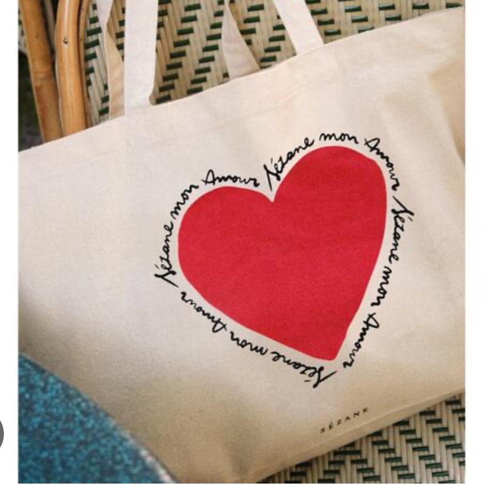 Sézane Bonjour L’Amour Tote Bag